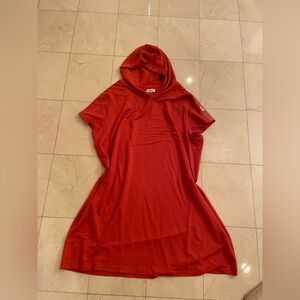 Red Calvin Klein Hoodie Dress